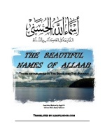 THE BEAUTIFUL NAMES OF ALLAAH -Those established in The Book and The Sunnah